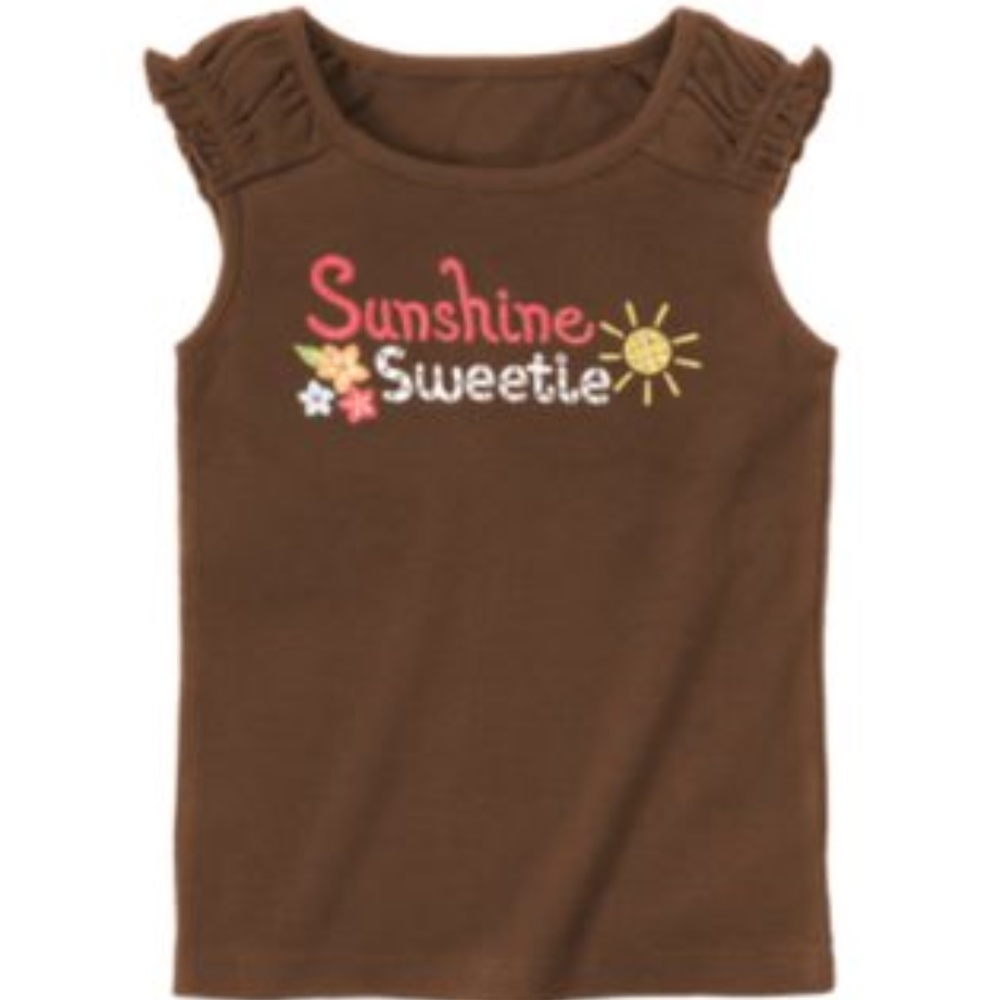 NWT "ALOHA SUNSHINE" Brown Sunshine Sweetie Tee